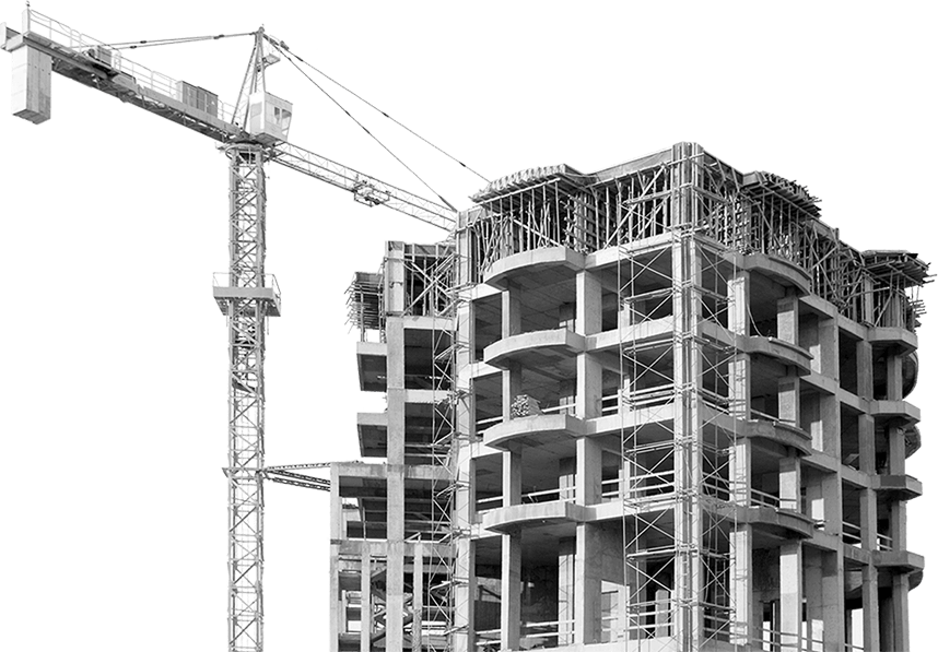 Construction site with cranes
